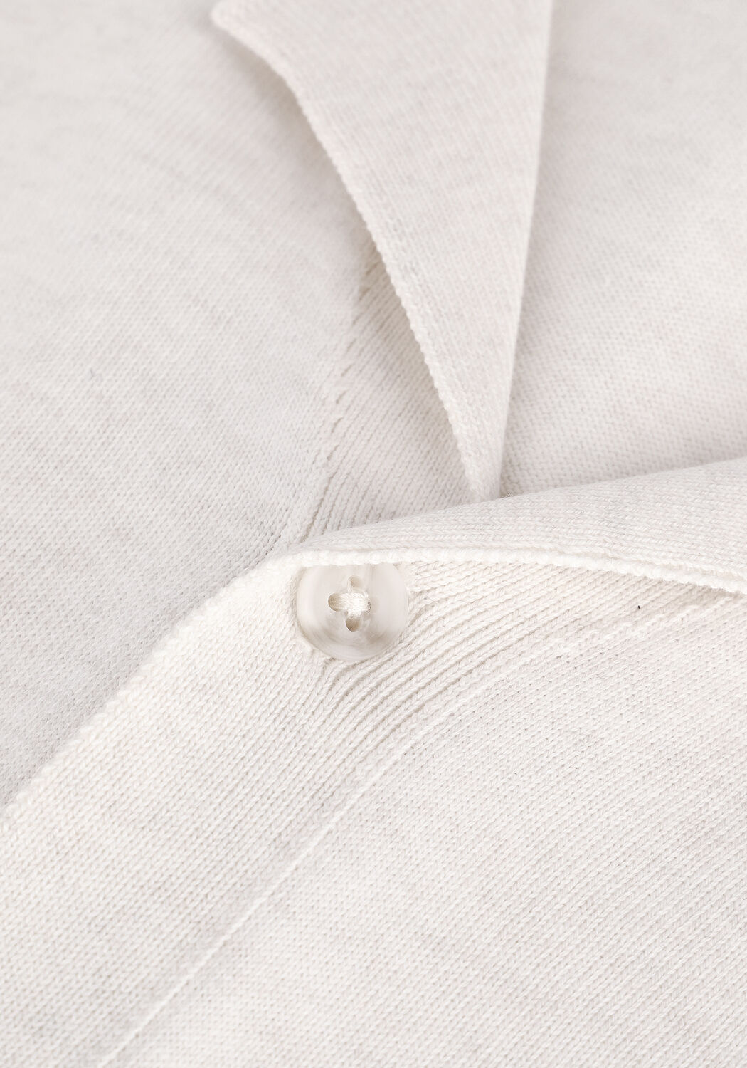 Gebroken wit SELECTED MEN Casual overhemd SLHBERG SS KNIT CUBAN CARDIGAN - large