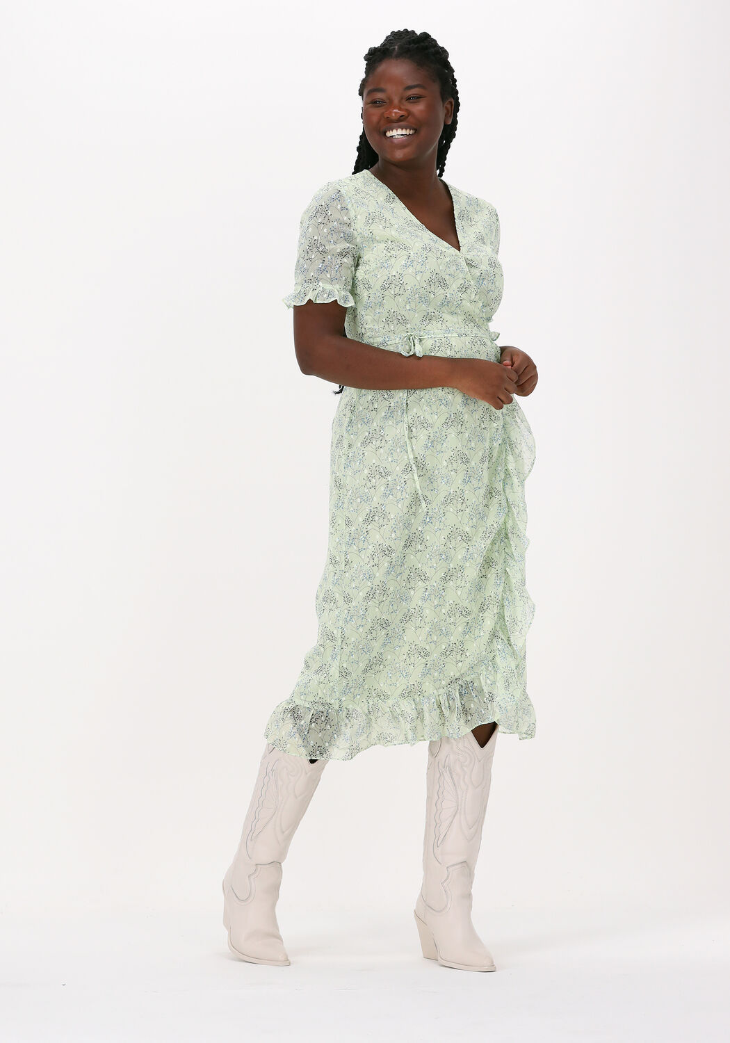 groene freebird midi jurk rosy midi ss