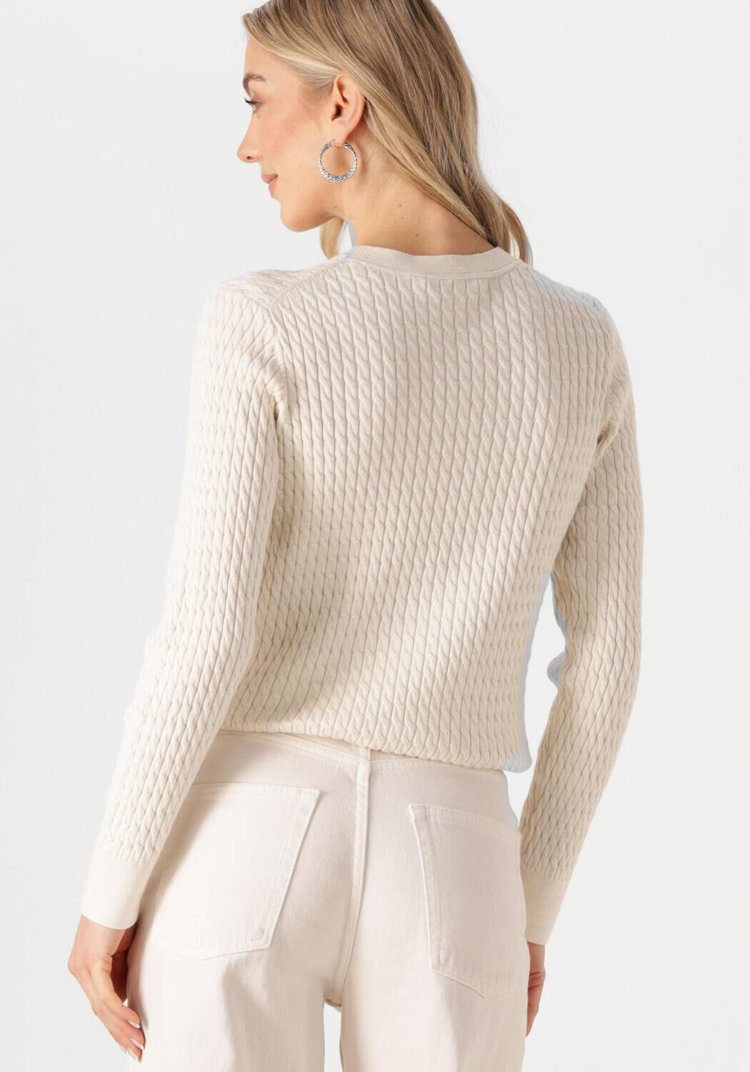 TOMMY HILFIGER Dames Truien & Vesten Co Cable Fine Cg Gebroken Wit