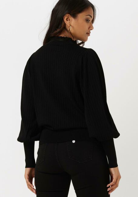 Zwarte SUMMUM Trui BALLOON SLEEVE SWEATER VISCOSE POLYAMIDE KNIT - large