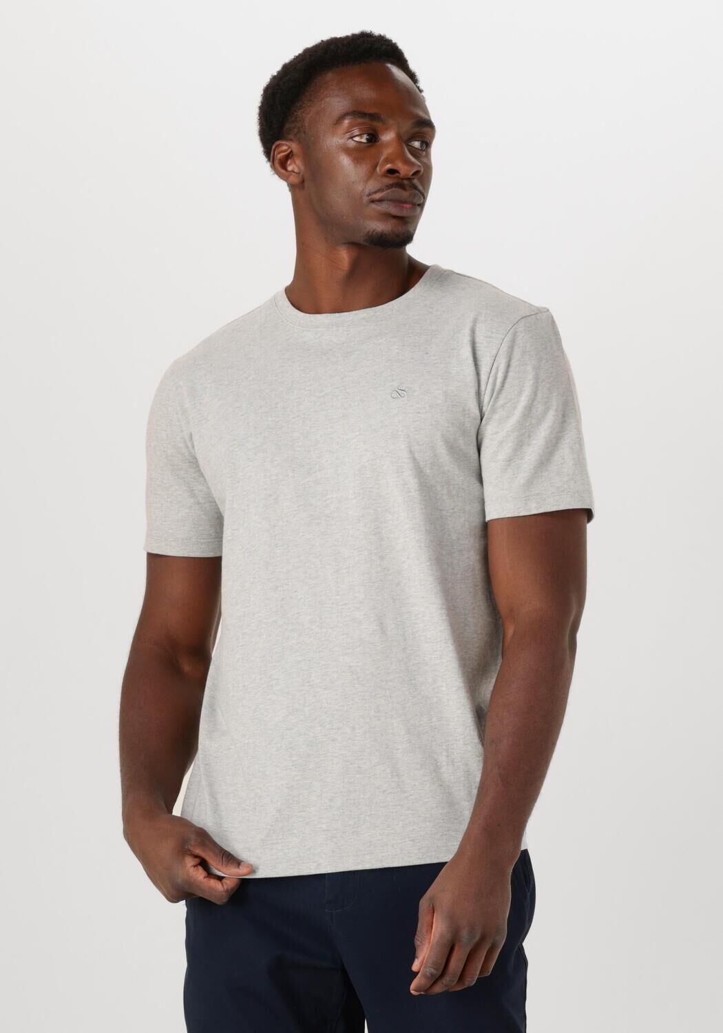 SCOTCH & SODA Heren Polo's & T-shirts Logo T-shirt Grijs