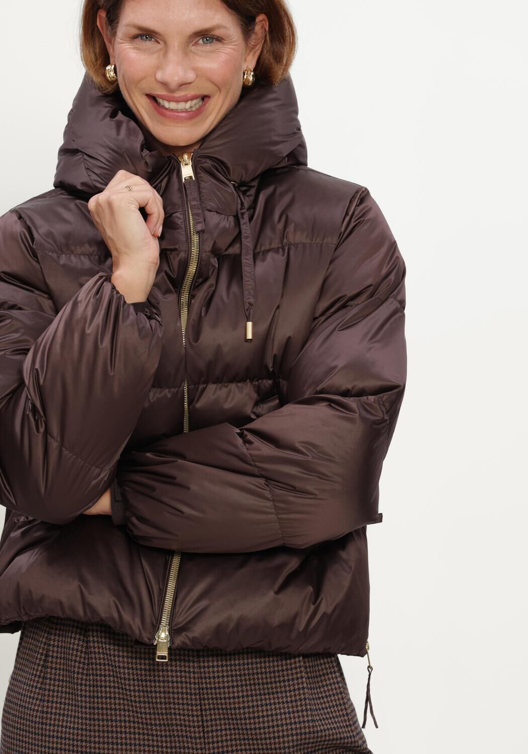 Bruine BEAUMONT Gewatteerde jas MARIAN JACKET - large