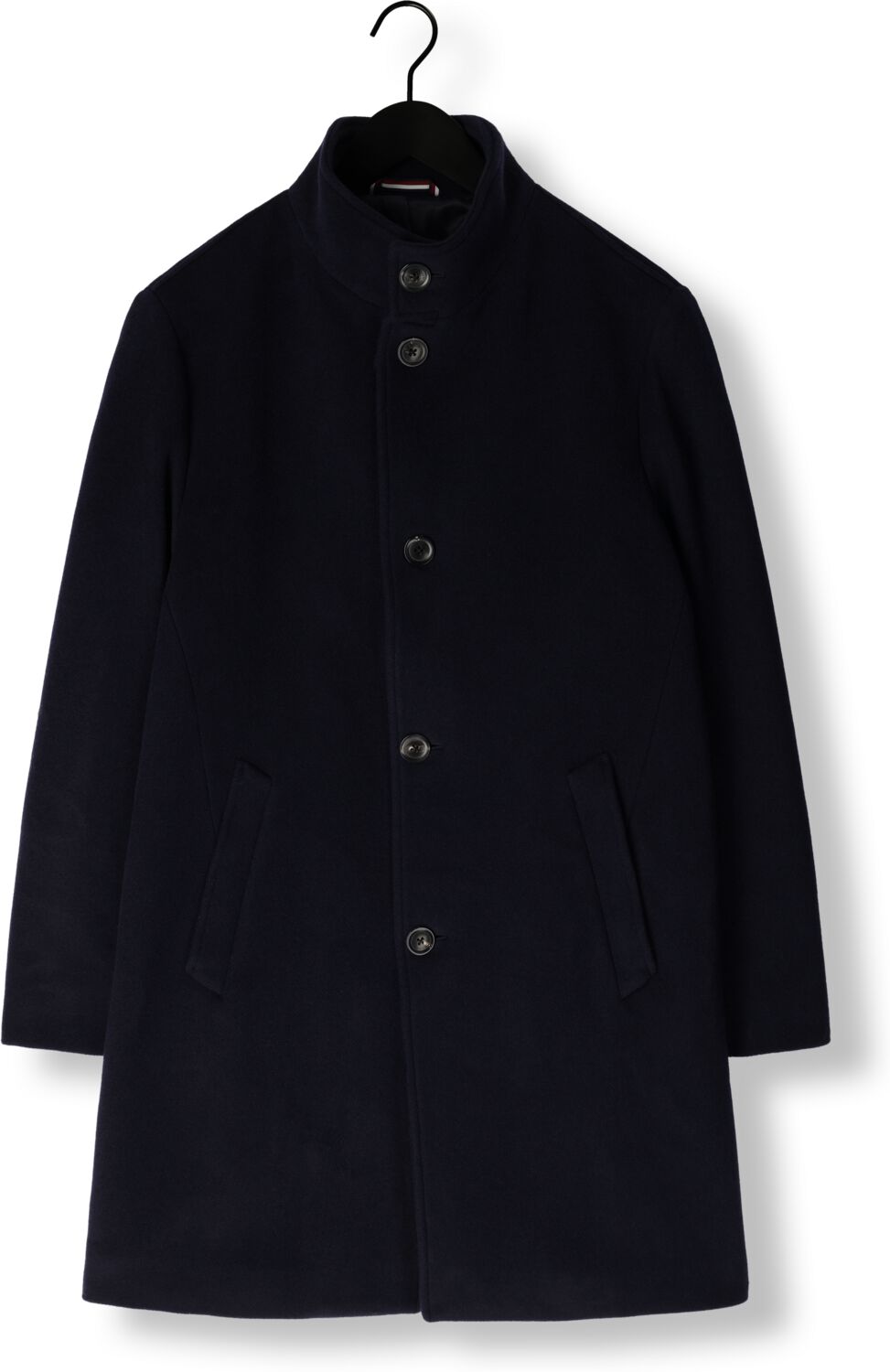 TOMMY HILFIGER Heren Jassen Dc Stand Collar Wool Mix Coat Donkerblauw
