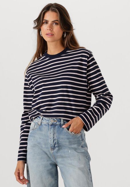 Blauwe ENVII Tops & T-shirts ENKULLA LS STRIPE 5310 - large