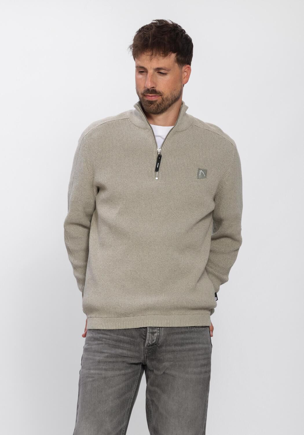 Zand CHASIN Trui OSCAR BRIK HALF ZIP - large