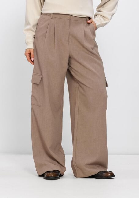 Lichtgrijze MSCH COPENHAGEN Broeken MSCHZETA MICHELLE HW PANTS - large