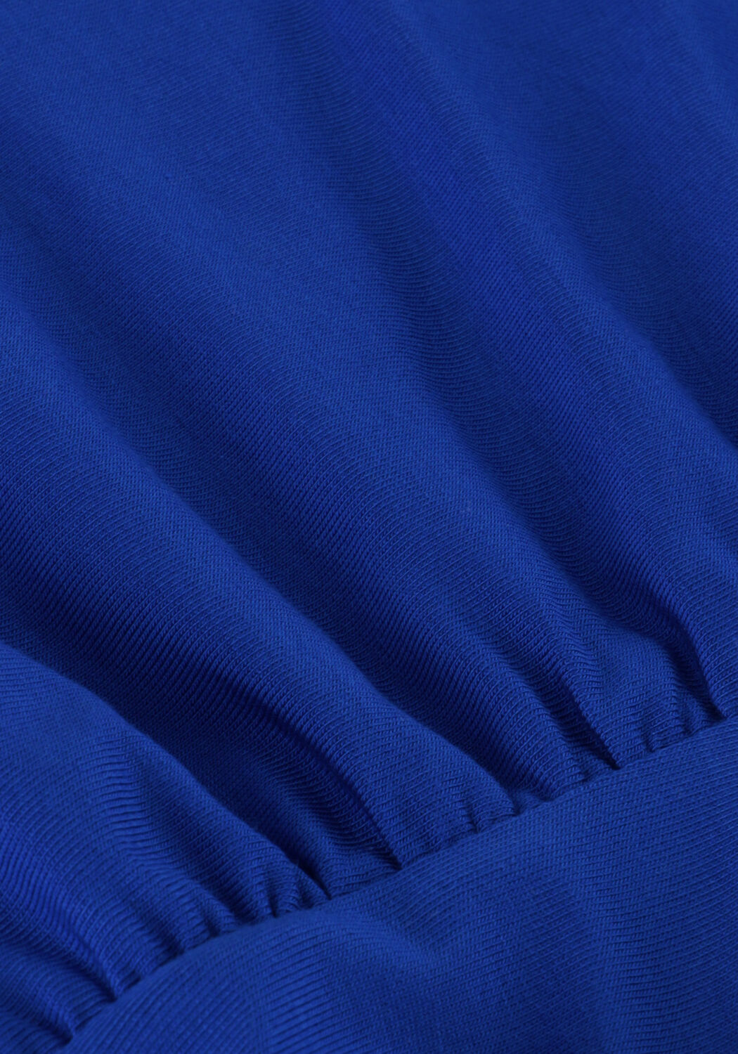 Blauwe JANSEN AMSTERDAM Top TC136 TOP SHORT RUFFLED SLEEVE V-NECK - large