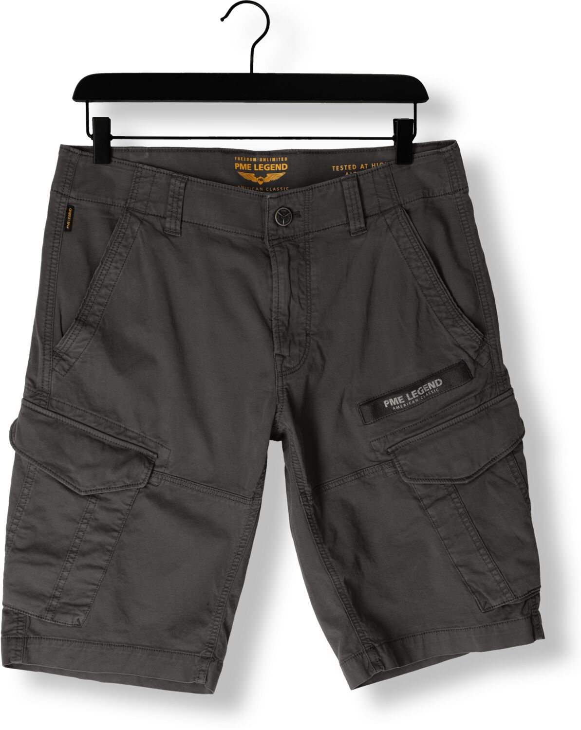 PME LEGEND Heren Broeken Nordrop Cargo Shorts Stretch Twill Grijs