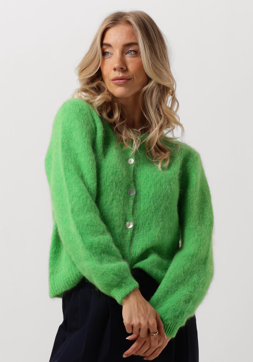 AMERICAN DREAMS Dames Truien & Vesten Susan Alpaca Cardigan Groen