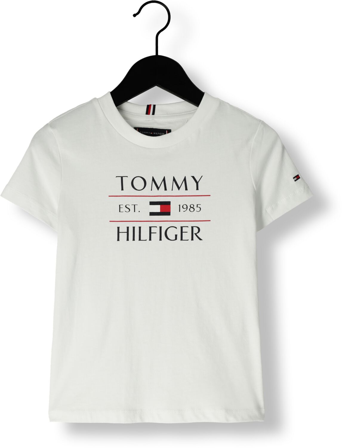 TOMMY HILFIGER Jongens Polo's & T-shirts Tommy Flag Hilfiger Reg Tee Ss Wit