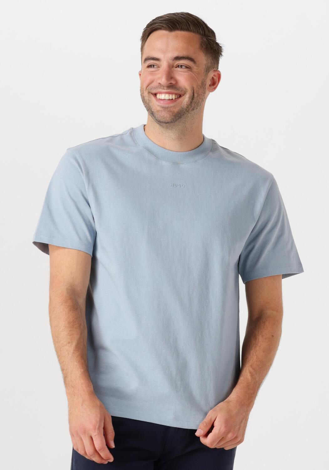 HUGO Heren Polo's & T-shirts Dapolino 10248326 Lichtblauw
