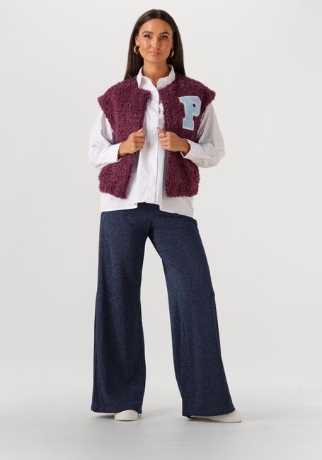 POM AMSTERDAM GILET - TEDDY BASEBALL PLUM - large