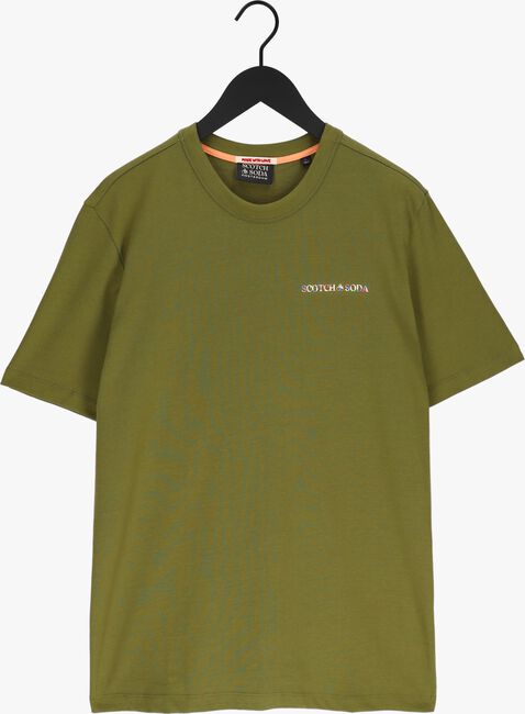 Groene SCOTCH & SODA T-shirt JERSEY LOGO TEE IN ORGANIC COTTON - large