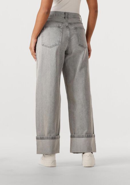 Grijze WITHBLACK Straight leg jeans WBLHAZEL GREY TURN UP JEANS - large