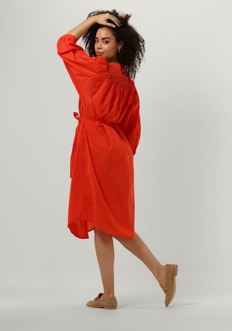 Oranje SUMMUM Midi jurk DRESS COTTON VOILE - large