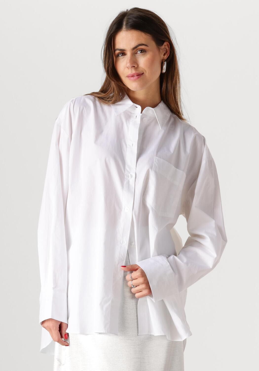 Gestuz Klassiek Oversized Overhemd Helderwit White Dames