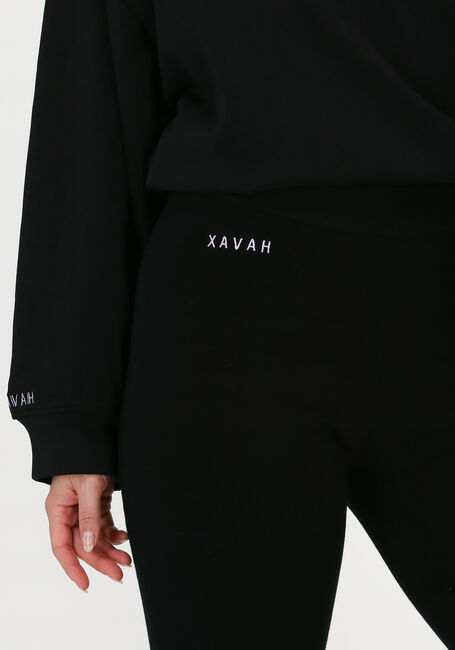 Zwarte XAVAH Flared broek HEAVY KNIT FLAIRPANT - large