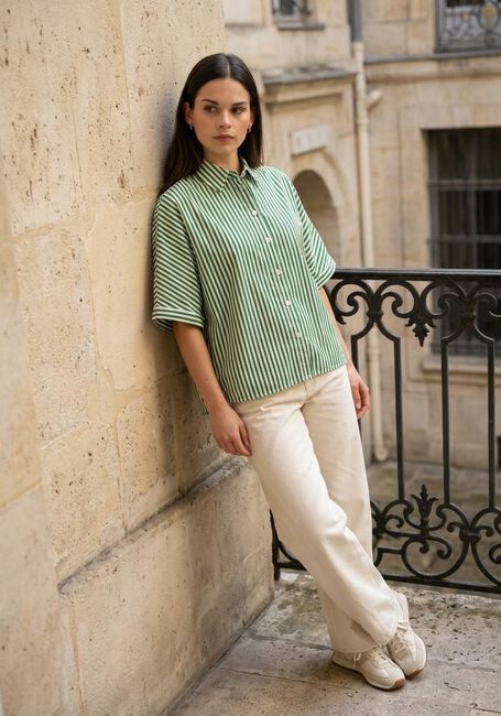 Groene BY-BAR Blouses SUNNY STRIPE BLOUSE - large