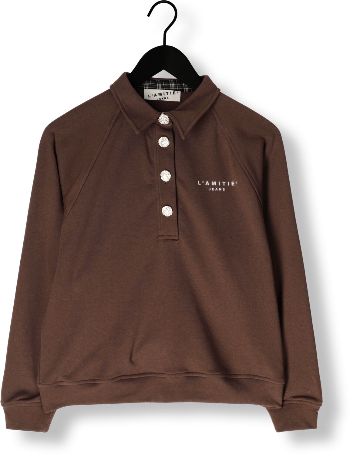 HAUTE L'AMITIÉ Dames Truien & Vesten Polo Logo Sweat Bruin