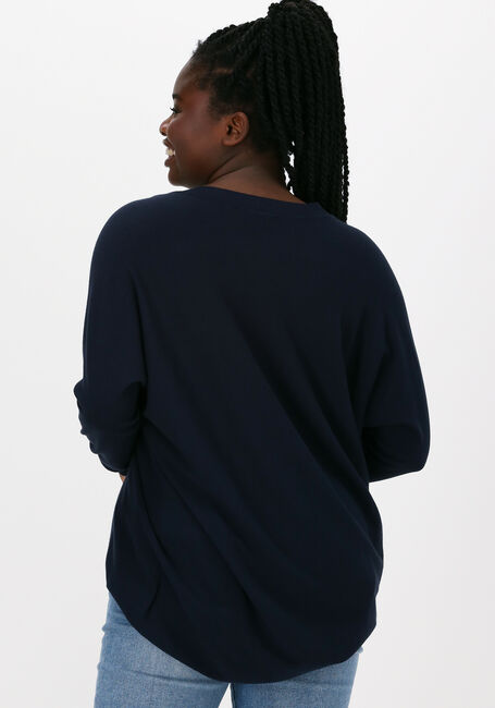 Blauwe SUMMUM Top OVERSIZED SWEATER BASIC KNIT - large
