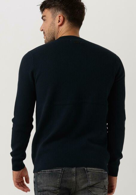 Donkerblauwe PUREWHITE Trui CREWNECK WITH TRAINGLE BADGE ON CHEST - large