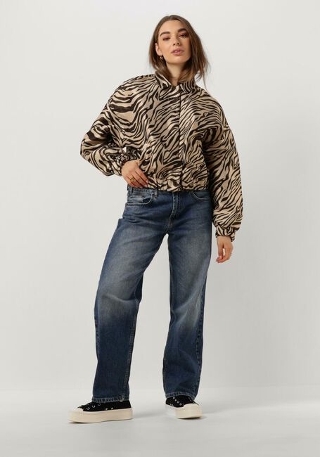 Gebroken wit COLOURFUL REBEL Jack BENTE ZEBRA JACQUARD BOMBER JACKET - large