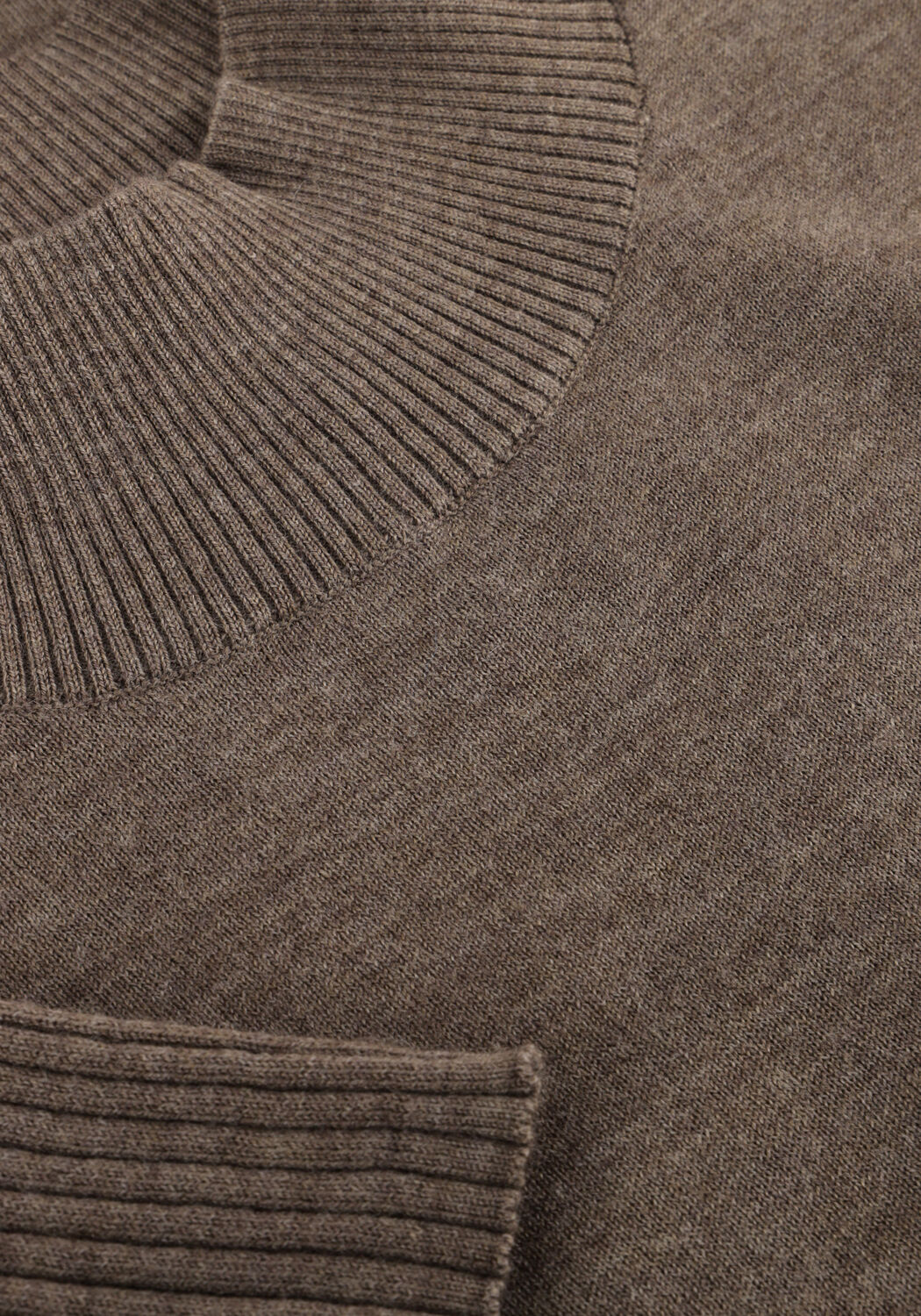 Taupe MOS MOSH Trui MMRELENA TURTLENECK SS KNIT - large