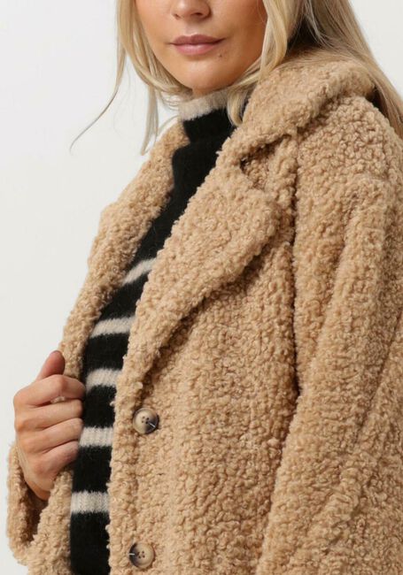 Taupe NOTRE-V Teddy jas TEDDY COAT LONG - large