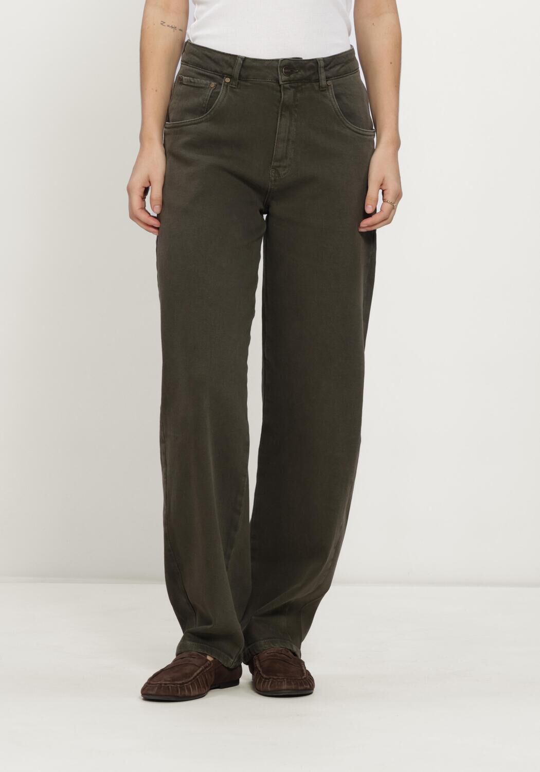 Groene NUKUS Barrel jeans PETRA PANTS - large