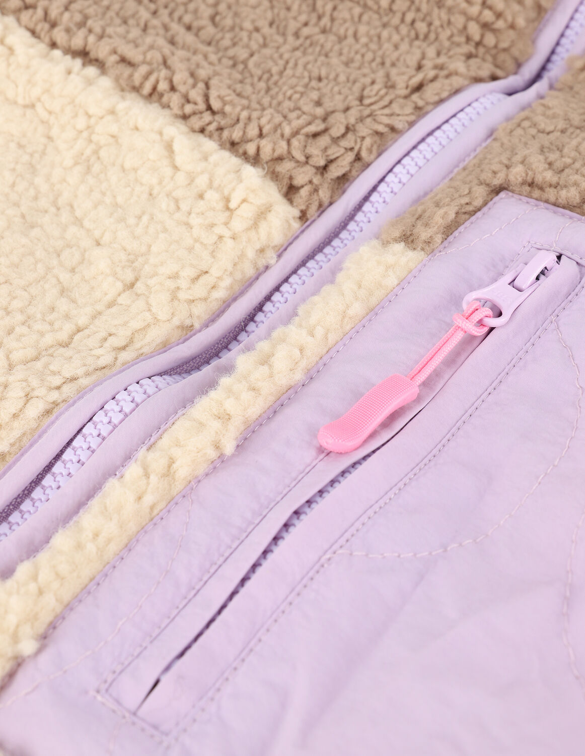 Beige NEO NOIR Teddy jas EAGLE TEDDY JACKET - large