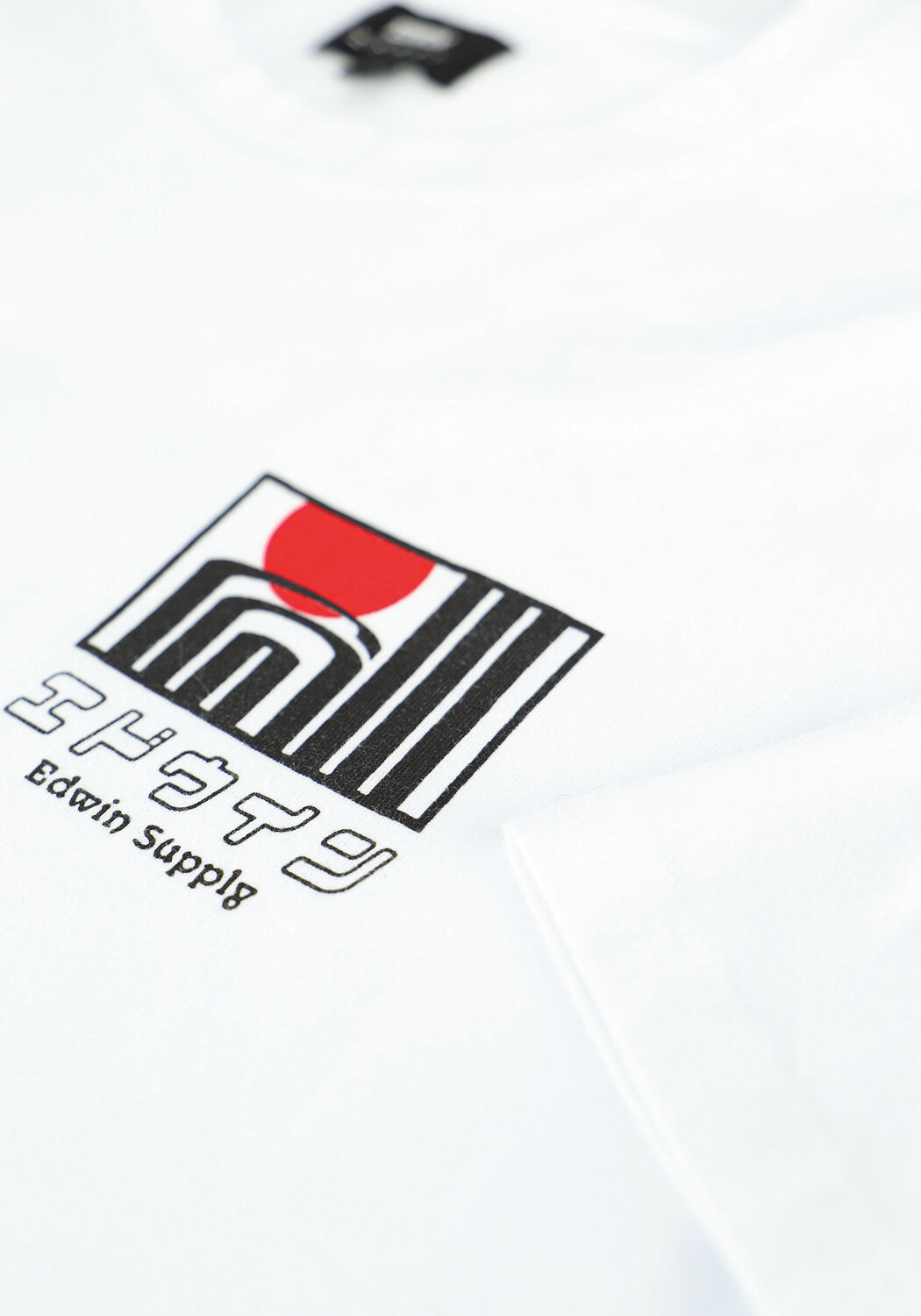 Witte EDWIN T-shirt SUN BUILDINGS TS - large