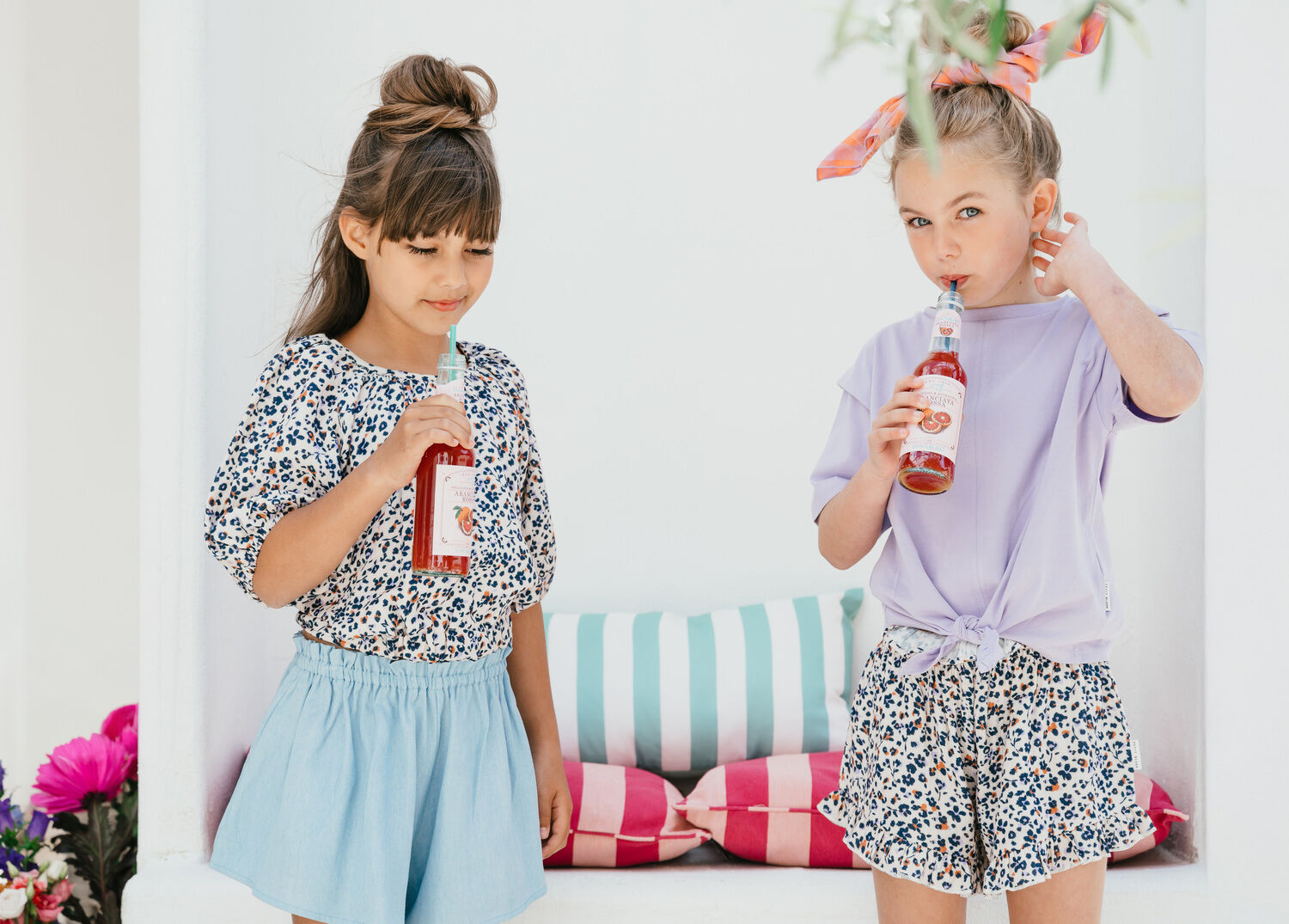 PETIT BLUSH Meisjes Broeken Smock Frill Short Ecru