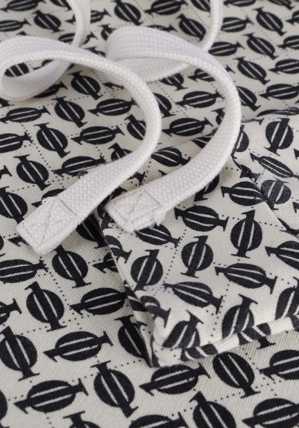 Beige 10DAYS Sweater CROPPED HOODIE MONOGRAM - large