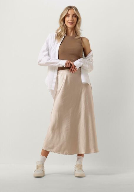 Ecru NOTRE-V Midirok SATIN SKIRT - large