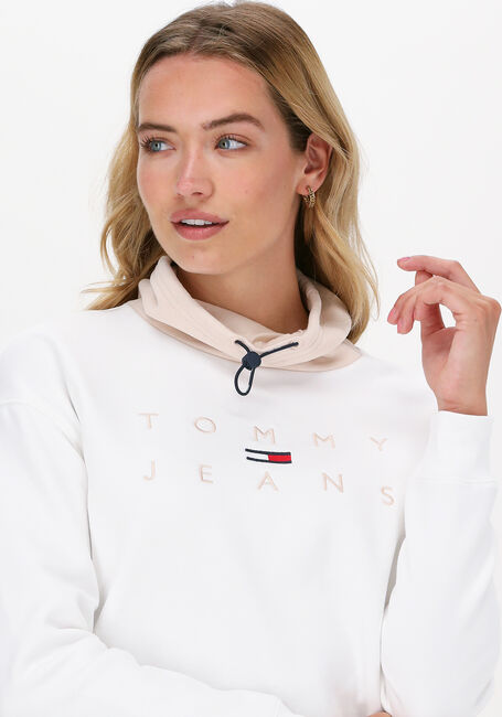 Witte TOMMY JEANS Sweater TJW BXY TONAL LOGO 3 FUNNEL NE - large