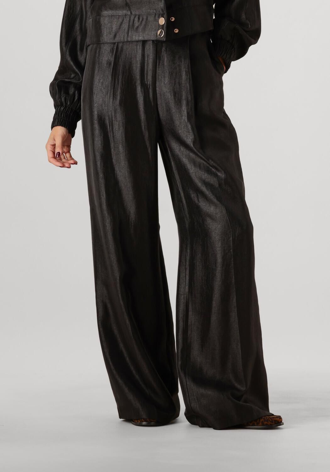AAIKO Dames Broeken Rocia Twill Shine Vis 545 Zwart