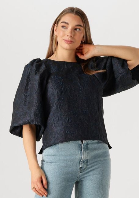 Donkerblauwe BY-BAR Blouses ZASU JAQUARD BLOUSE - large
