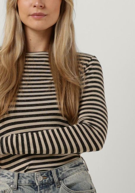 Beige BY-BAR Tops & T-shirts BASIC LS STRIPE TOP - large