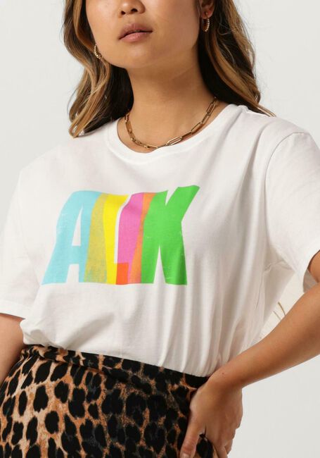 Witte ALIX THE LABEL T-shirt LADIES KNITTED COLOURED ALIX T-SHIRT - large