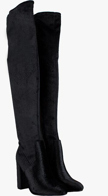 Zwarte NIKKIE Overknee laarzen VELVET OVERKNEE BOOTS - large