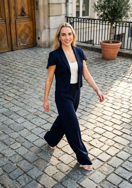 Donkerblauwe EST'SEVEN Blazer KYA BLAZER - large