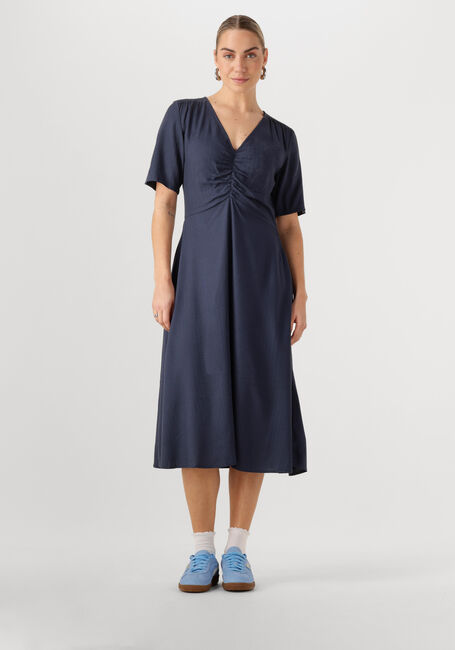 Donkerblauwe MODSTRÖM Midi jurk MIGUELMD SS DRESS - large