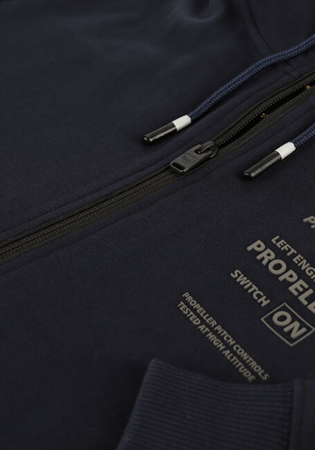 Donkerblauwe PME LEGEND Vest HOODED INTERLOCK SWEAT - large
