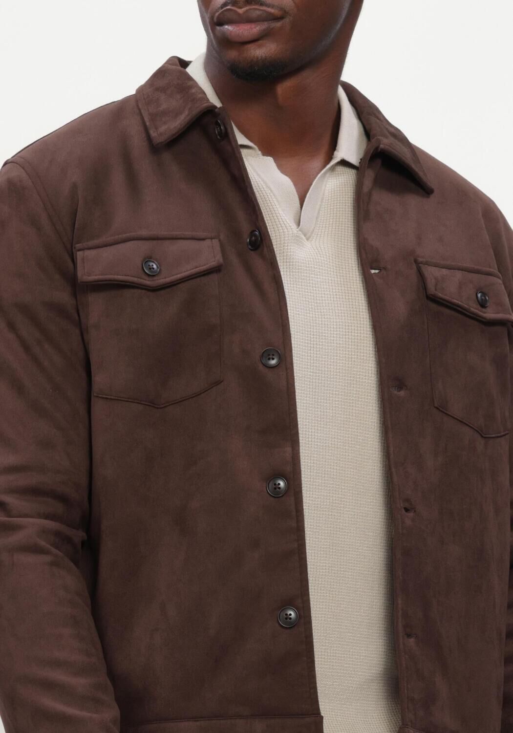 Bruine BLUE INDUSTRY Overshirt BLUE INDUSTRY SHIRTJACKET - large