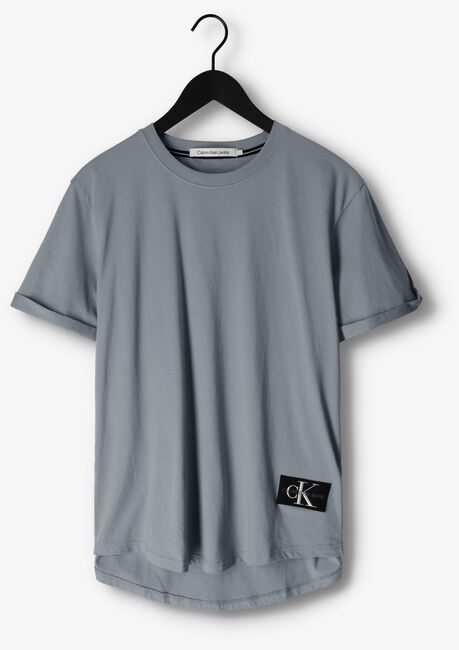 Grijze CALVIN KLEIN T-shirt BADGE TURN UP SLEEVE - large
