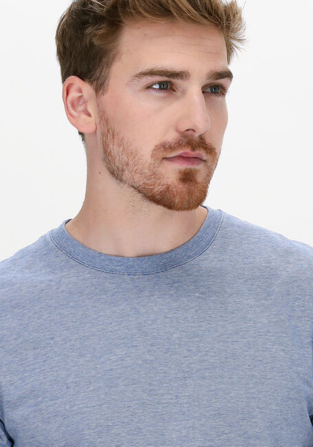 Blauwe SELECTED HOMME T-shirt NORMANI180 MINI STRIPE - large