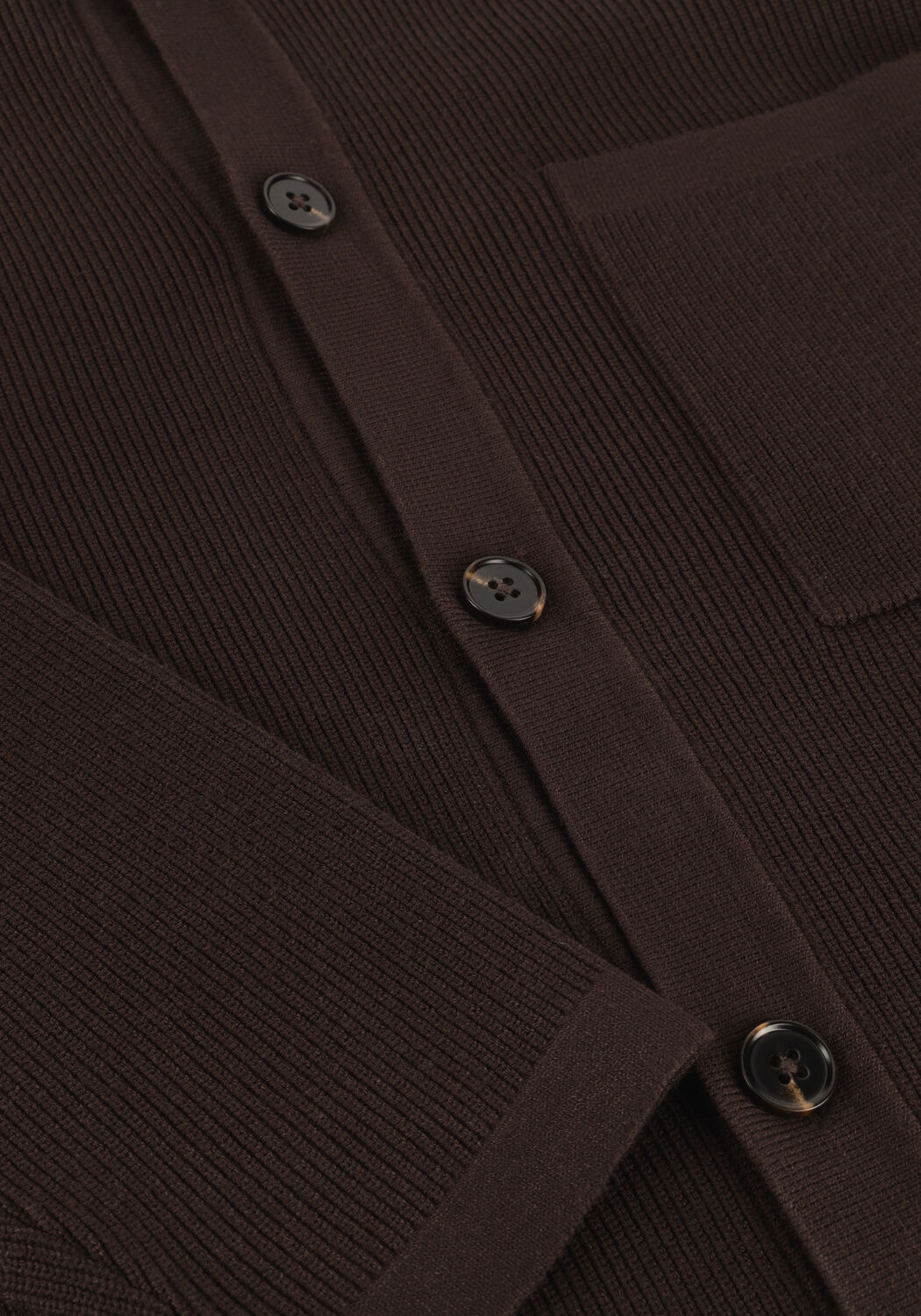 Bruine ANERKJENDT Vest AKSVEND NEEDLE RIB KNIT CARDIGAN - large