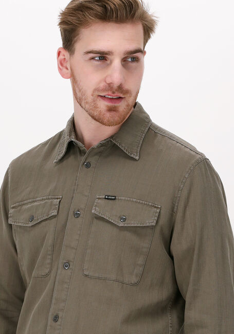 Bruine G-STAR RAW Casual overhemd MARINE SLIM SHIRT L/S - large