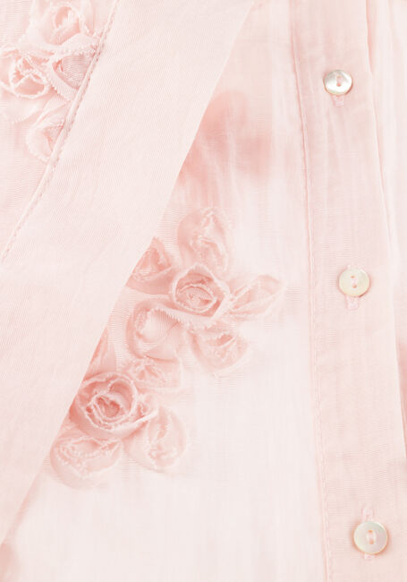 Lichtroze JANSEN AMSTERDAM Blouses MARNEY BLOUSE 3DF1 759 WIDE KIMONO SLEEVE 3D FLOWERS - large