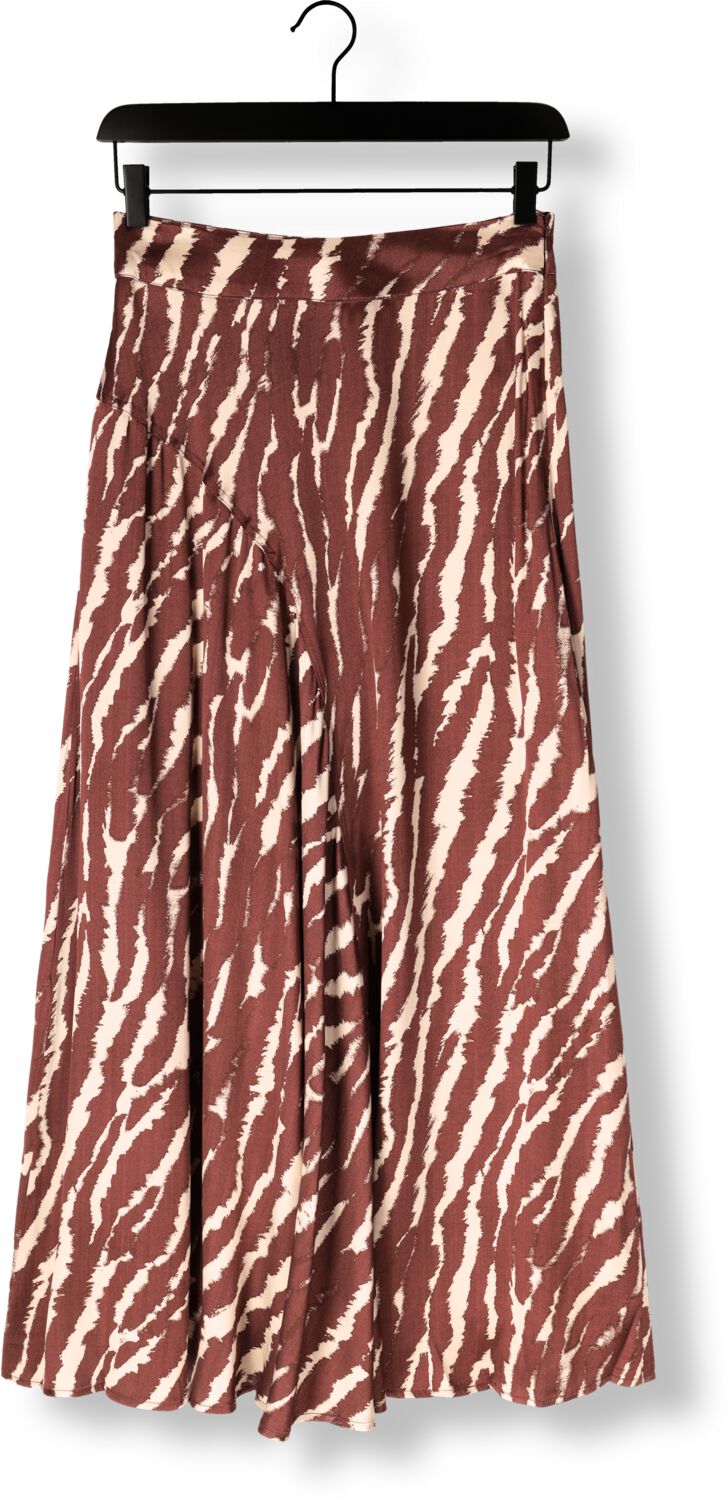 ROUGE EDIT Dames Rokken Roushiana Hw Printed Midi Skirt Bruin